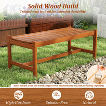 Load image into Gallery viewer, Tangkula Outdoor Wood Bench Backless Set of 1/2 Solid Hardwood Patio Dining Bench(1/2)