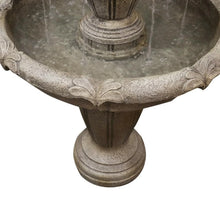 Load image into Gallery viewer, 48�?h Outdoor Floor Water Fountain, 3 - Tiers Concrete Water Fountain with Submersible Electric Pump - Garden Cascading Waterfall for Yard Patio Lawn Home Decor